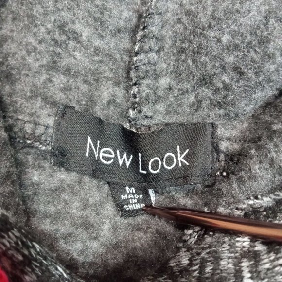 New Look Womens Hoodie Sweatshirt Gray Pink M‎ Legendary Marled Pockets - Picture 6 of 12